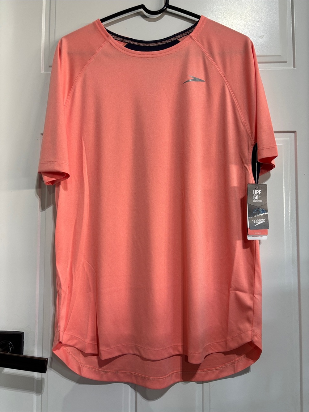 Speedo UPF 50+ turbodri performance fabric,lightweight,logo,chest crew,summer
